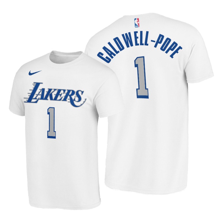Men's Los Angeles Lakers Kentavious Caldwell-Pope #1 NBA 2020-21 City Edition White Basketball T-Shirt KRO3483ZN